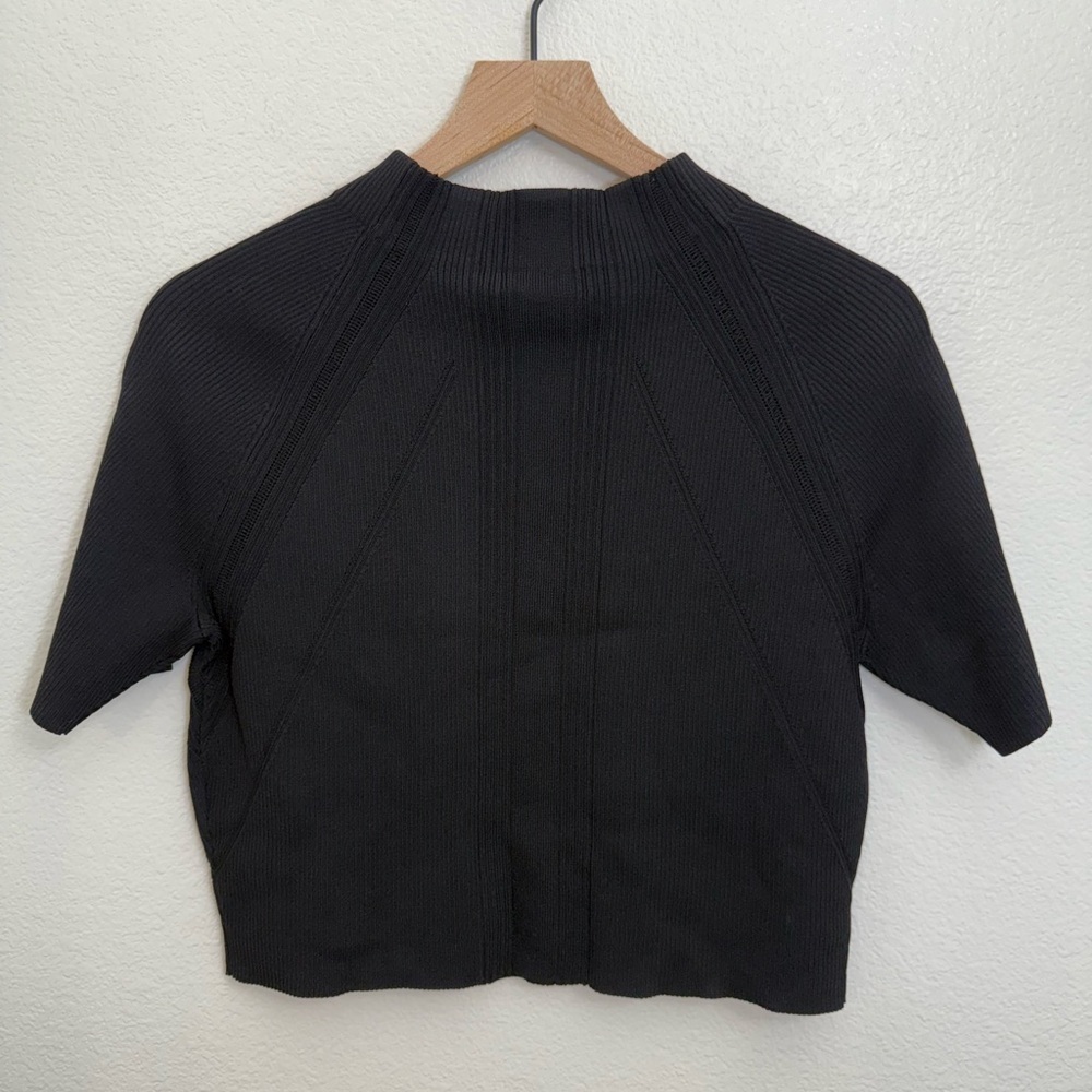 NEW Lauren Ralph Lauren Cropped Short-Sleeve Mockneck Jumper Large - Picture 5 of 10